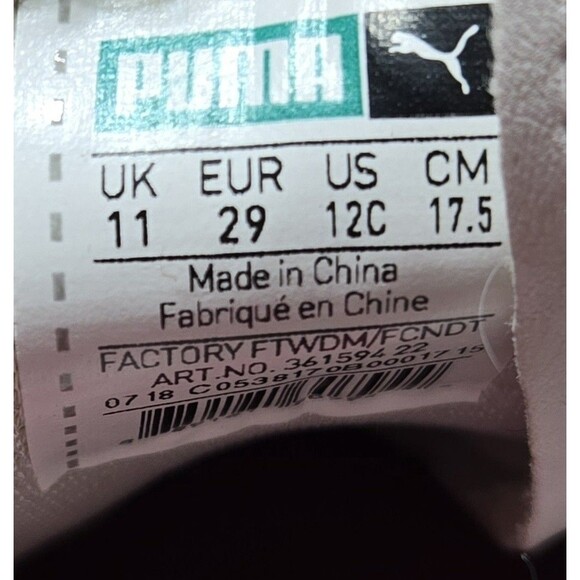 Retro y2k Puma Roma Kids 12C Size Basic Puma White And Pink Shoes Sneakers - Picture 7 of 7